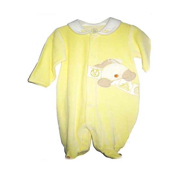 Salopeta copii, GLUCK, Bumbac, Marime 62, Galben