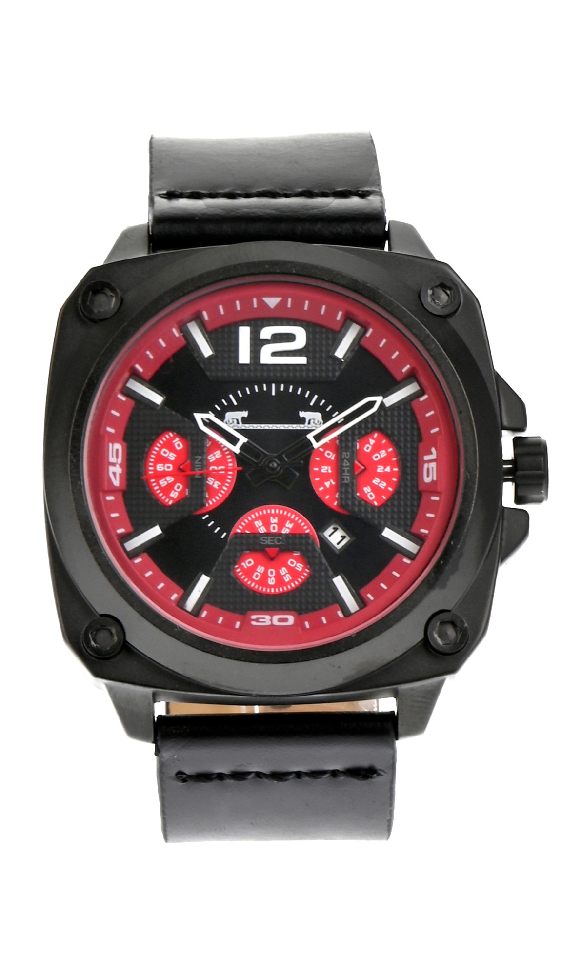 Ceas de mana barbati elegant, business, curea de piele Matteo Ferari- MF8260LTHNEGRUROZ