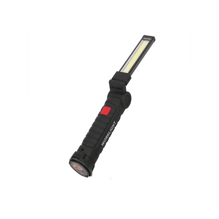 USB акумулаторно преносимо LED работно фенерче, магнитно, сгъваемо, с 3 режима на осветление, голям размер