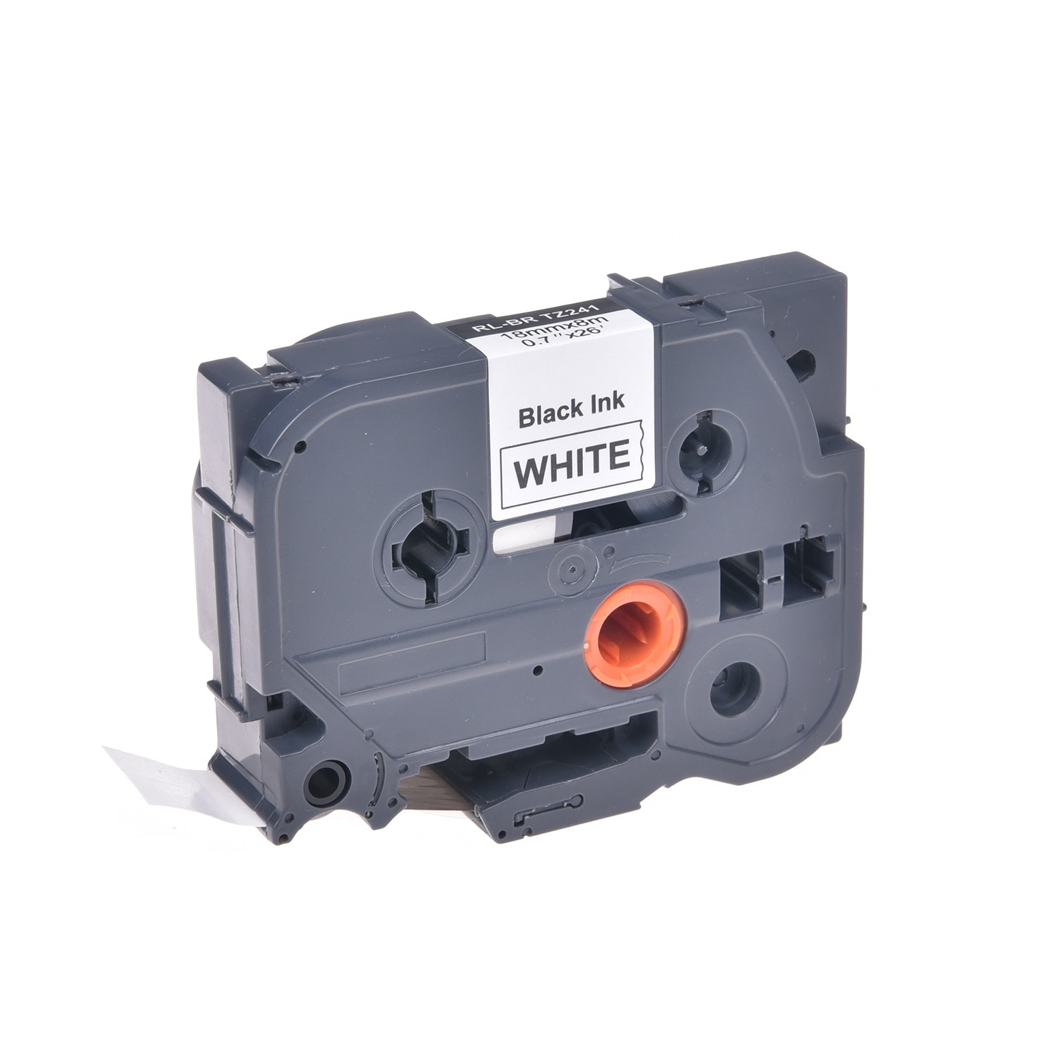 Banda Etichete G&G compatibil cu Brother TZE241, 18mm x 8m, black on white