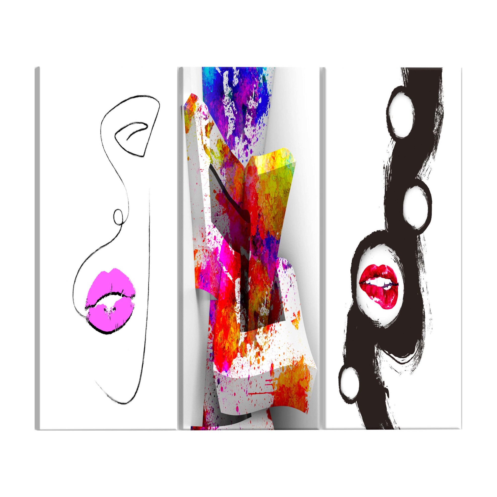 Tablou canvas, 3 piese, Abstract, 120 x 60 cm