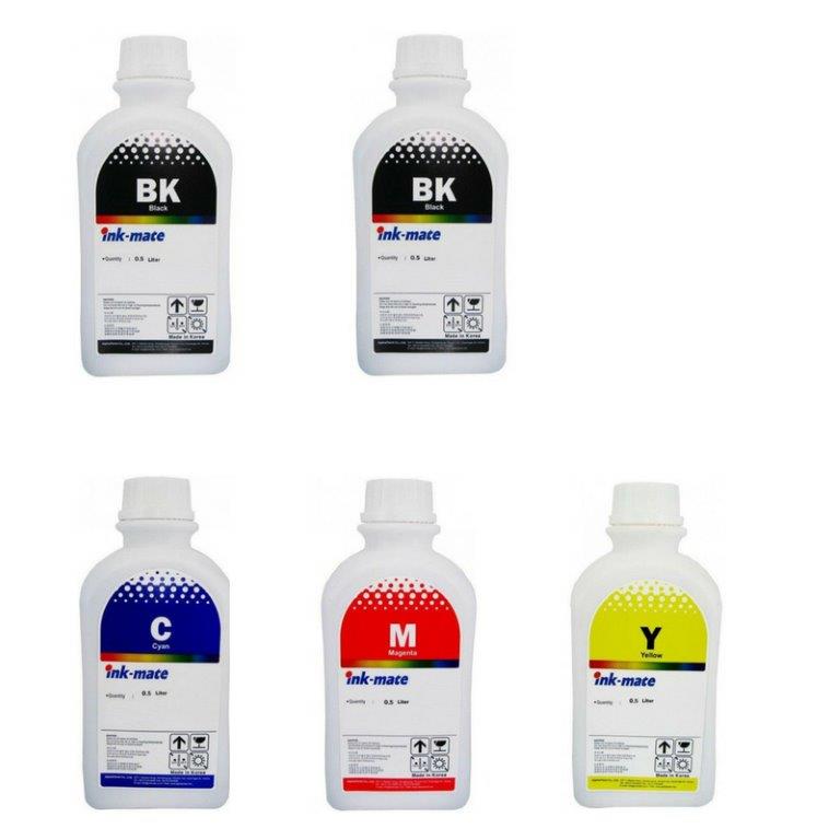 Pachet flacon refill cerneala Ink-Mate 2500ml PG-510 negru x2 CL-511 cyan CL-511 magenta CL-511 galben compatibil Canon