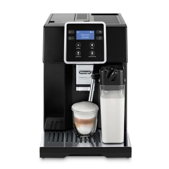 DeLonghi ESAM420.40.B PerfectaEVO Automata kávéfőző, 1450W, 1.4 literes víztartály, Fekete