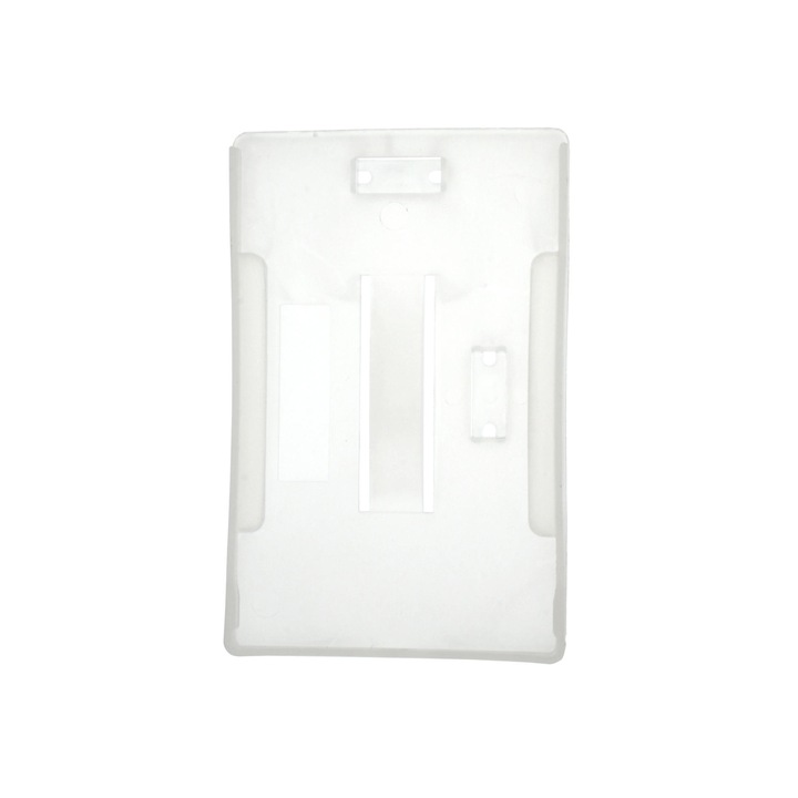 Set 50 suport rigid ecuson pentru multiple carduri legitimatii, orientare verticala sau orizontala, transparent