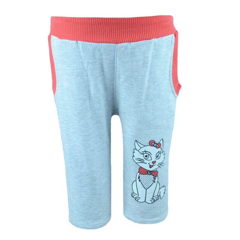 Pantaloni sport, fetite, NN, cu pisicuta, Gri, Gri