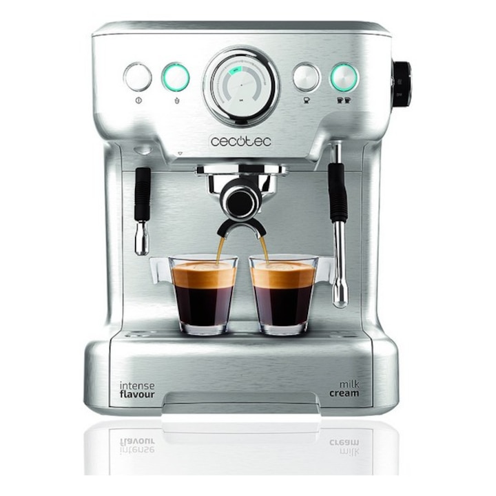 Cecotec Power Espresso 20 Barista Pro 2,7 L Ezüst színű, Manuális Express Kávéfőző