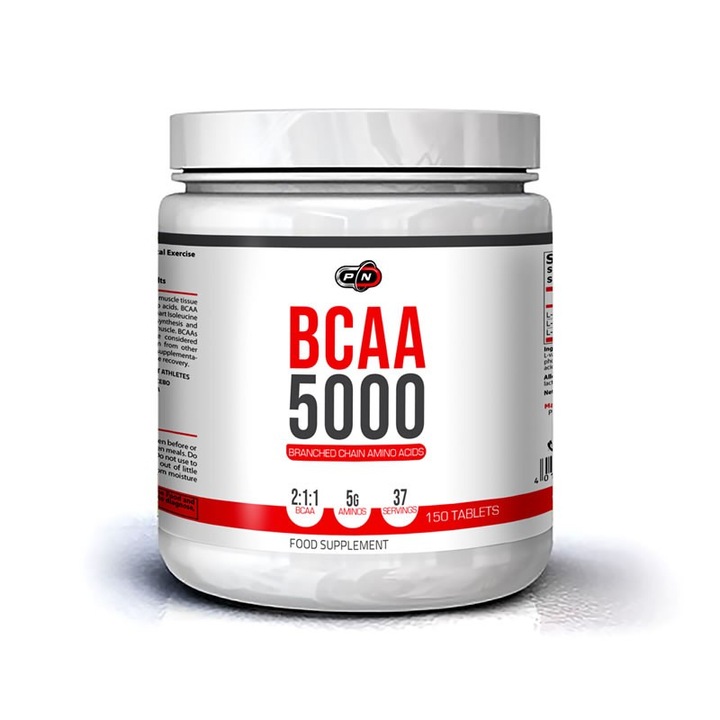 BCAA 5000 150 Tablete, Aminoacizi esentiali, reduc oboseala musculara, ajuta corpul in absorbtia de proteine, deficienta aminoacizilor duce la pierderi musculare