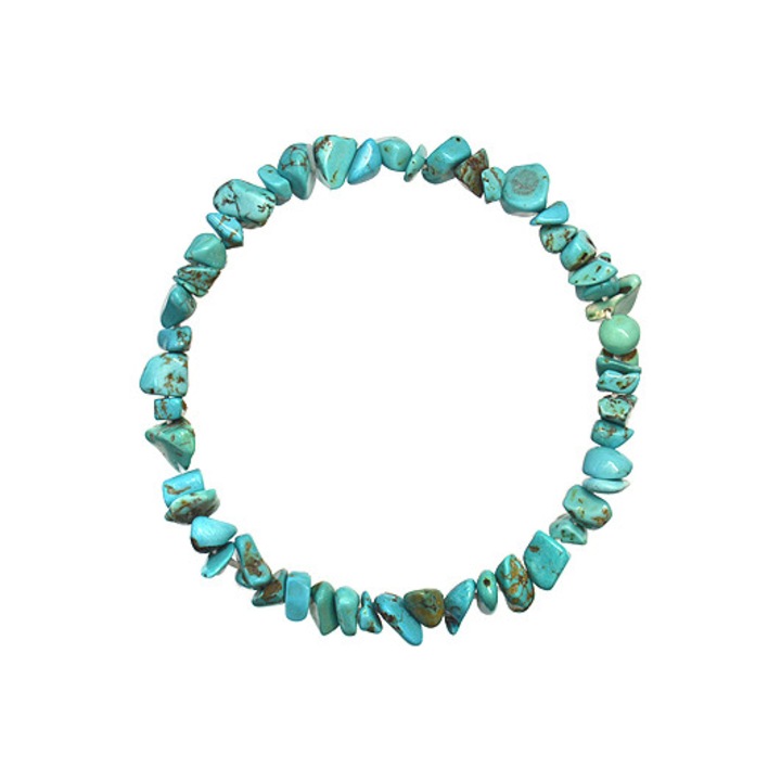 Bratara chips Turcoaz - cristale semipretioase, unisex, e-crystals