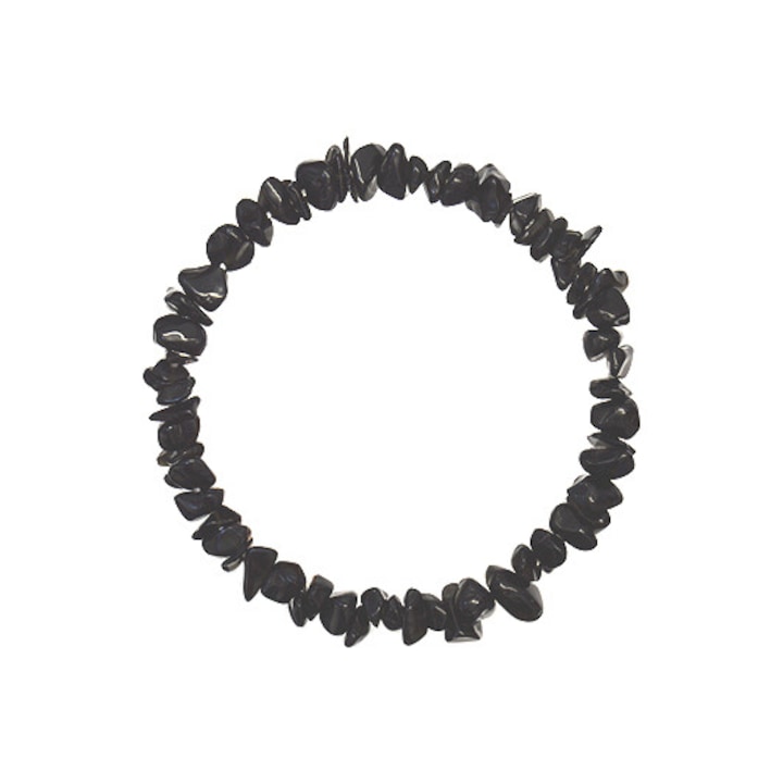 Bratara chips Onix Negru - cristale semipretioase, unisex, e-crystals