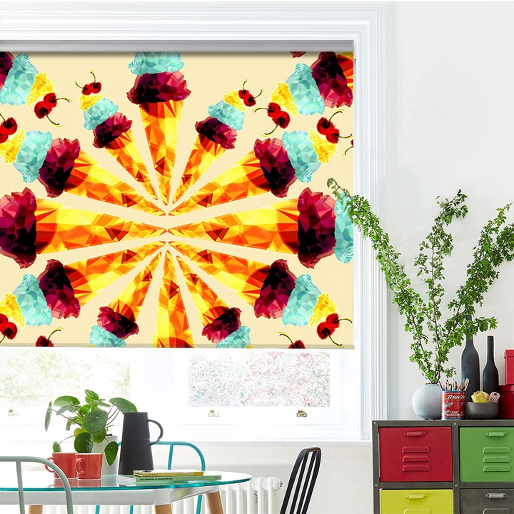 Rolete Art Shade tip Jaluzele cu Rulou si sistem inclus, Supraexpus, Decoratiuni, Latime 100 cm x Inaltime 250 cm
