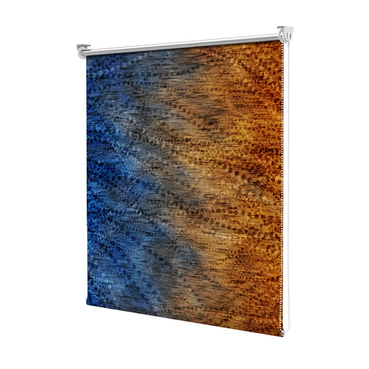 Rolete Art Shade tip Jaluzele cu Rulou si sistem inclus, Pana de paun, Decoratiuni, Latime 45 cm x Inaltime 130 cm