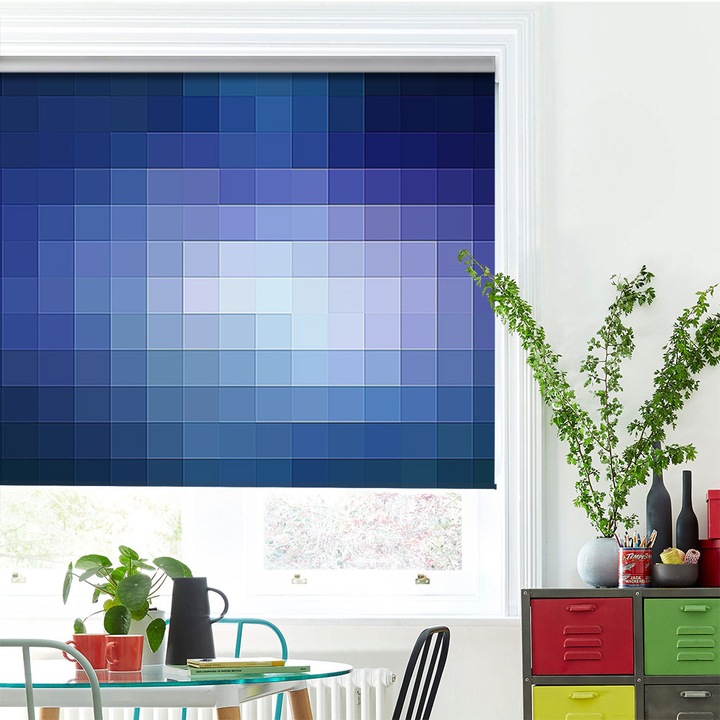 Rolete Art Shade tip Jaluzele cu Rulou si sistem inclus, Lumina pixelata, Decoratiuni, Latime 85 cm x Inaltime 250 cm
