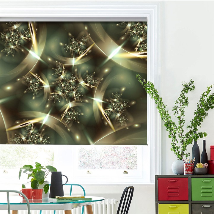 Rolete Art Shade tip Jaluzele cu Rulou si sistem inclus, Spatiu deformat, Decoratiuni, Latime 90 cm x Inaltime 250 cm
