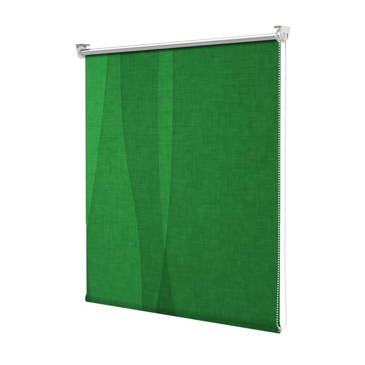 Rolete Art Shade tip Jaluzele cu Rulou si sistem inclus, Matase verde, Decoratiuni, Latime 105 cm x Inaltime 250 cm