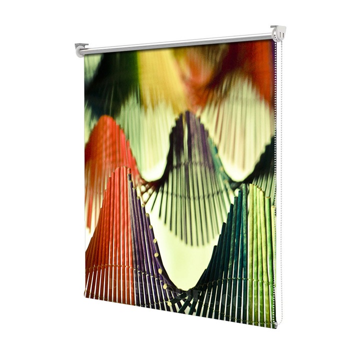 Rolete Art Shade tip Jaluzele cu Rulou si sistem inclus, Corzi, Decoratiuni, Latime 85 cm x Inaltime 250 cm