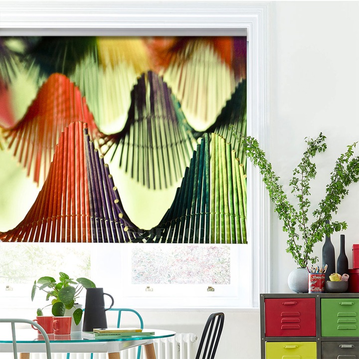 Rolete Art Shade tip Jaluzele cu Rulou si sistem inclus, Corzi, Decoratiuni, Latime 85 cm x Inaltime 250 cm
