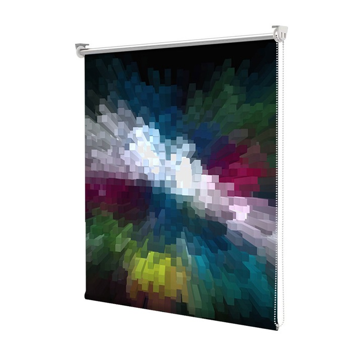 Rolete Art Shade tip Jaluzele cu Rulou si sistem inclus, Distorsionat, Decoratiuni, Latime 45 cm x Inaltime 130 cm