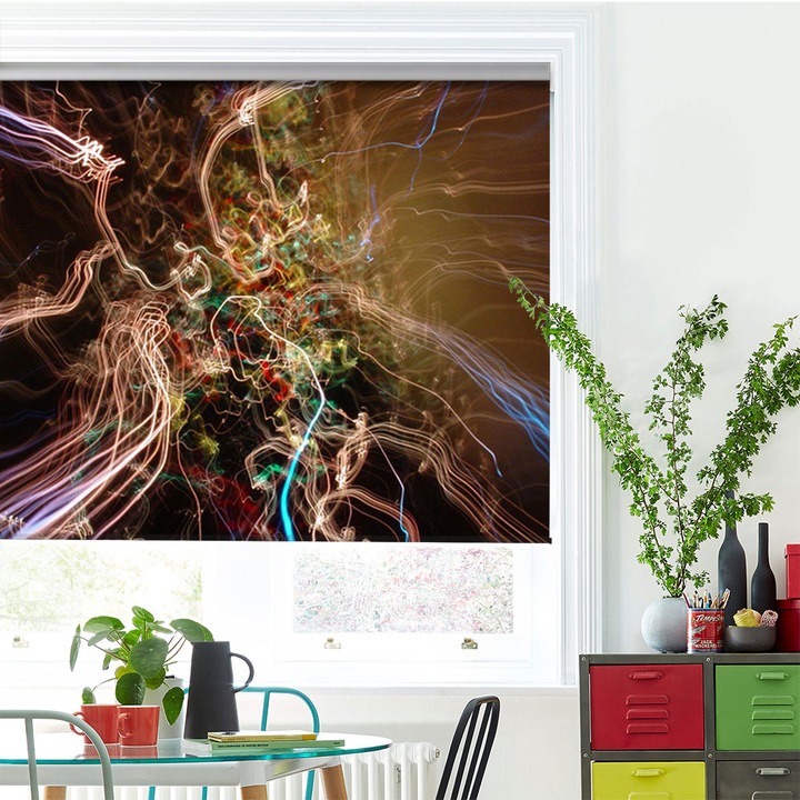 Rolete Art Shade tip Jaluzele cu Rulou si sistem inclus, Spre alta galaxie, Decoratiuni, Latime 95 cm x Inaltime 250 cm