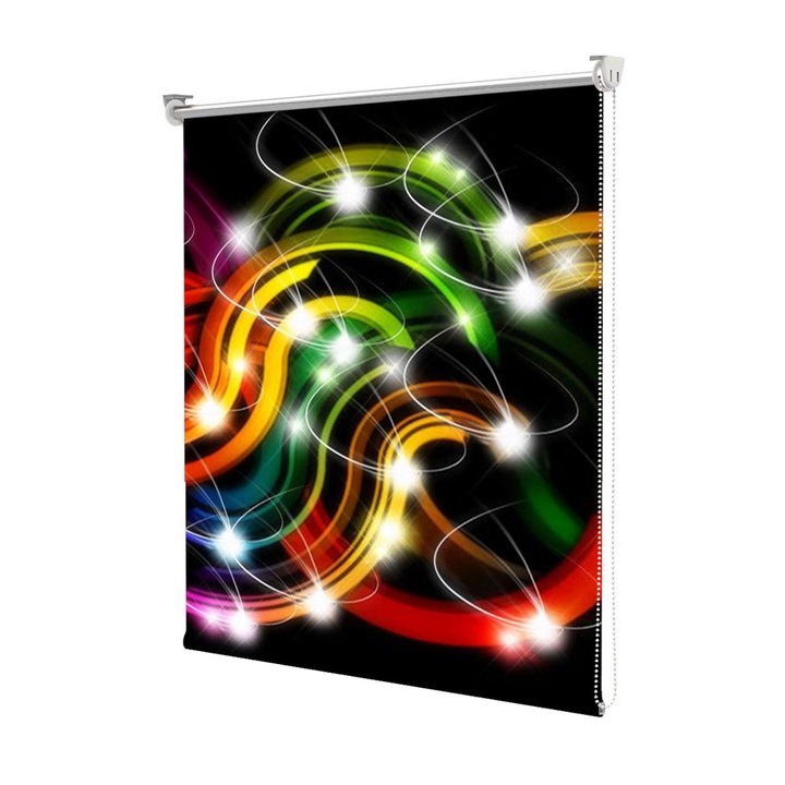 Rolete Art Shade tip Jaluzele cu Rulou si sistem inclus, Sirag de lumini, Decoratiuni, Latime 105 cm x Inaltime 250 cm