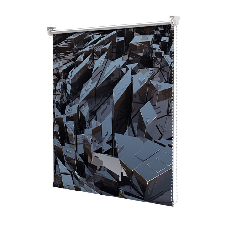 Rolete Art Shade tip Jaluzele cu Rulou si sistem inclus, Metal, Decoratiuni, Latime 45 cm x Inaltime 130 cm