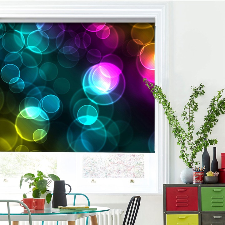 Rolete Art Shade tip Jaluzele cu Rulou si sistem inclus, Luminite, Decoratiuni, Latime 105 cm x Inaltime 250 cm