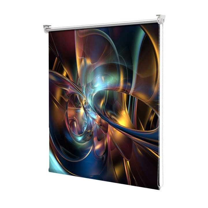 Rolete Art Shade tip Jaluzele cu Rulou si sistem inclus, Lumini si forme, Decoratiuni, Latime 50 cm x Inaltime 130 cm