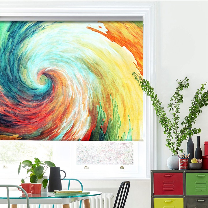 Rolete Art Shade tip Jaluzele cu Rulou si sistem inclus, Spirala, Decoratiuni, Latime 105 cm x Inaltime 250 cm