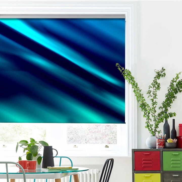 Rolete Art Shade tip Jaluzele cu Rulou si sistem inclus, Labirint, Decoratiuni, Latime 110 cm x Inaltime 250 cm