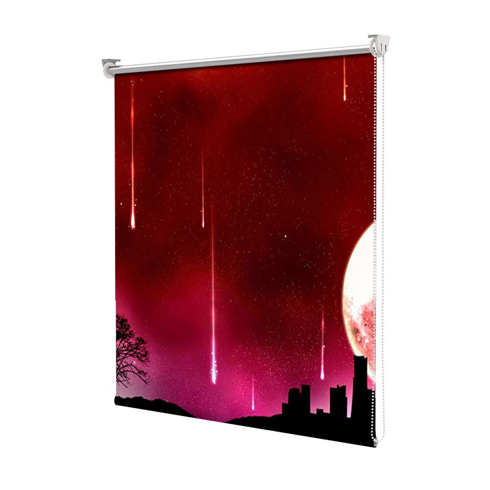 Rolete Art Shade tip Jaluzele cu Rulou si sistem inclus, noapte rosie, Decoratiuni, Latime 80 cm x Inaltime 250 cm