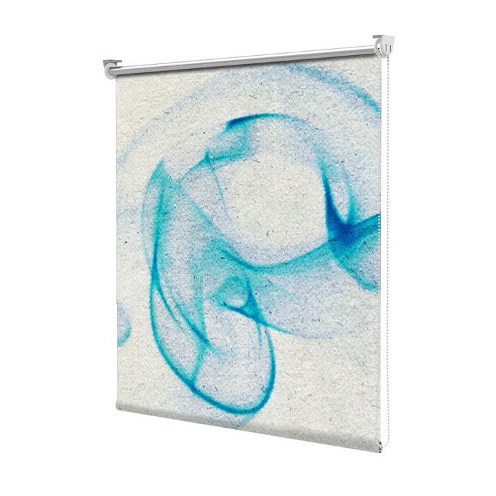 Rolete Art Shade tip Jaluzele cu Rulou si sistem inclus, Fum bleu, Decoratiuni, Latime 120 cm x Inaltime 250 cm