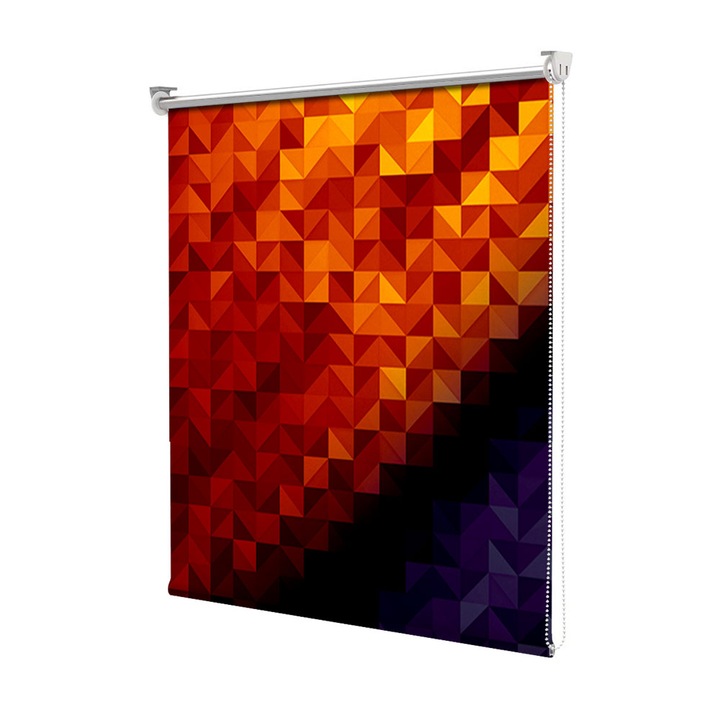 Rolete Art Shade tip Jaluzele cu Rulou si sistem inclus, Patratele, Decoratiuni, Latime 45 cm x Inaltime 130 cm