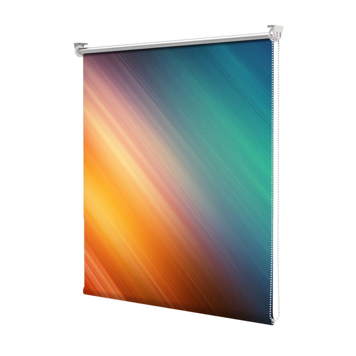 Rolete Art Shade tip Jaluzele cu Rulou si sistem inclus, Unde de lumina, Decoratiuni, Latime 45 cm x Inaltime 130 cm