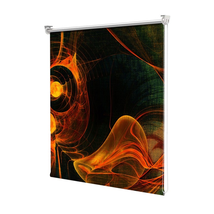 Rolete Art Shade tip Jaluzele cu Rulou si sistem inclus, Foc, Decoratiuni, Latime 45 cm x Inaltime 130 cm