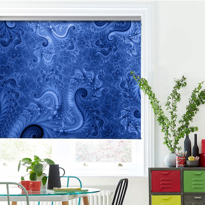 Rolete Art Shade tip Jaluzele cu Rulou si sistem inclus, Model vintage, Decoratiuni, Latime 95 cm x Inaltime 250 cm