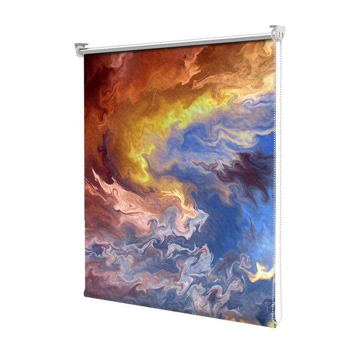 Rolete Art Shade tip Jaluzele cu Rulou si sistem inclus, Furtuna, Decoratiuni, Latime 120 cm x Inaltime 250 cm