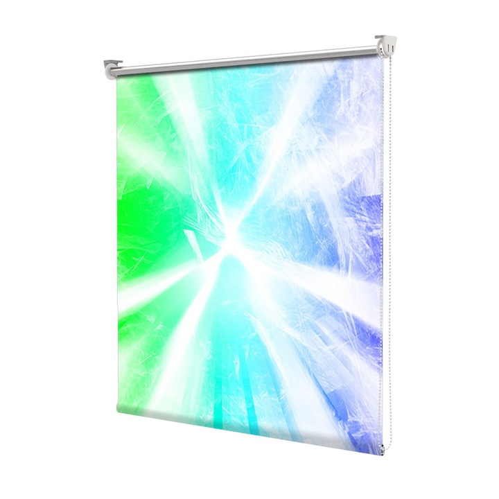 Rolete Art Shade tip Jaluzele cu Rulou si sistem inclus, Raze de lumina, Decoratiuni, Latime 115 cm x Inaltime 250 cm