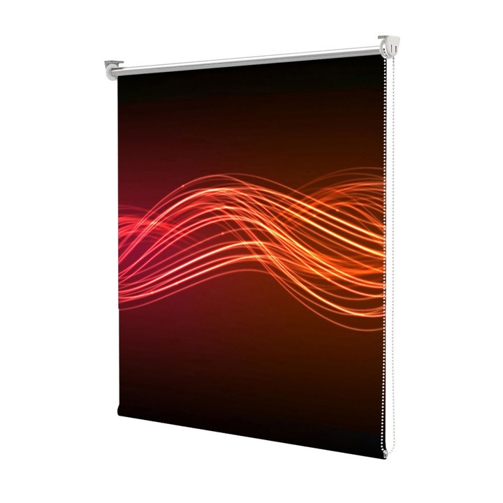 Rolete Art Shade tip Jaluzele cu Rulou si sistem inclus, Unde luminoase, Decoratiuni, Latime 110 cm x Inaltime 250 cm