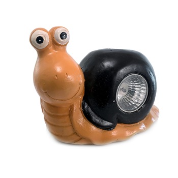 Decoratiune gradina, polirasina, lampa solara, melc, 14x11x12.5 cm Decoratiune gradina, polirasina, lampa solara, melc, 14x11x12.5 cm