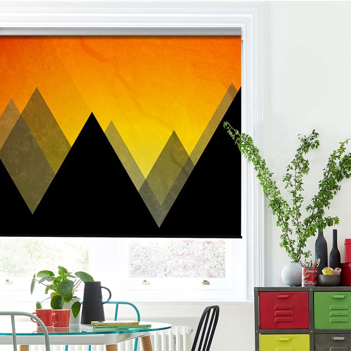 Rolete Art Shade tip Jaluzele cu Rulou si sistem inclus, Munti, Decoratiuni, Latime 105 cm x Inaltime 250 cm