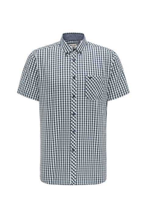 Mustang, Collin rövid ujjú ing, Fehér/Sötétkék