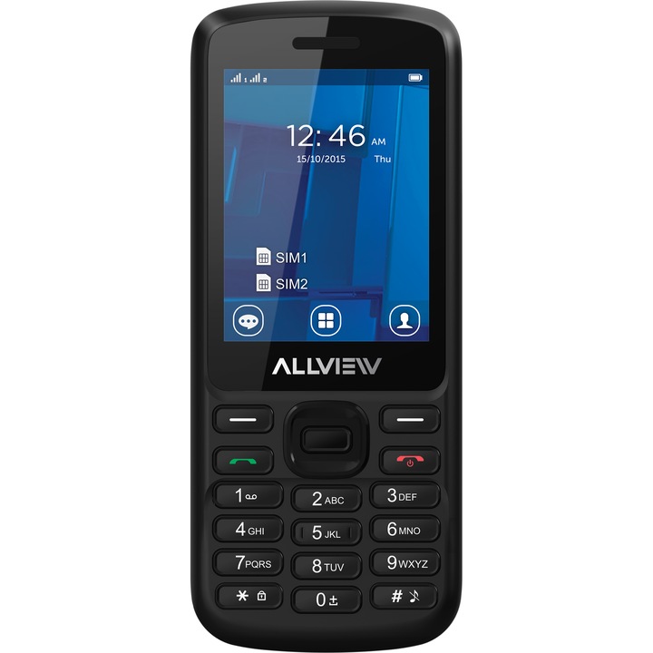 Allview M9 Join mobiltelefon, kártyafüggetlen, Dual Sim, Fekete