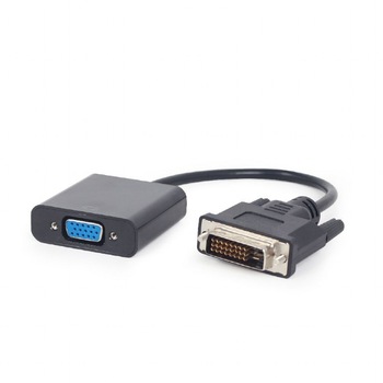 Adaptor Gembird DVI-D la VGA (T/M), negru,  Adaptor Gembird DVI-D la VGA (T/M), negru,