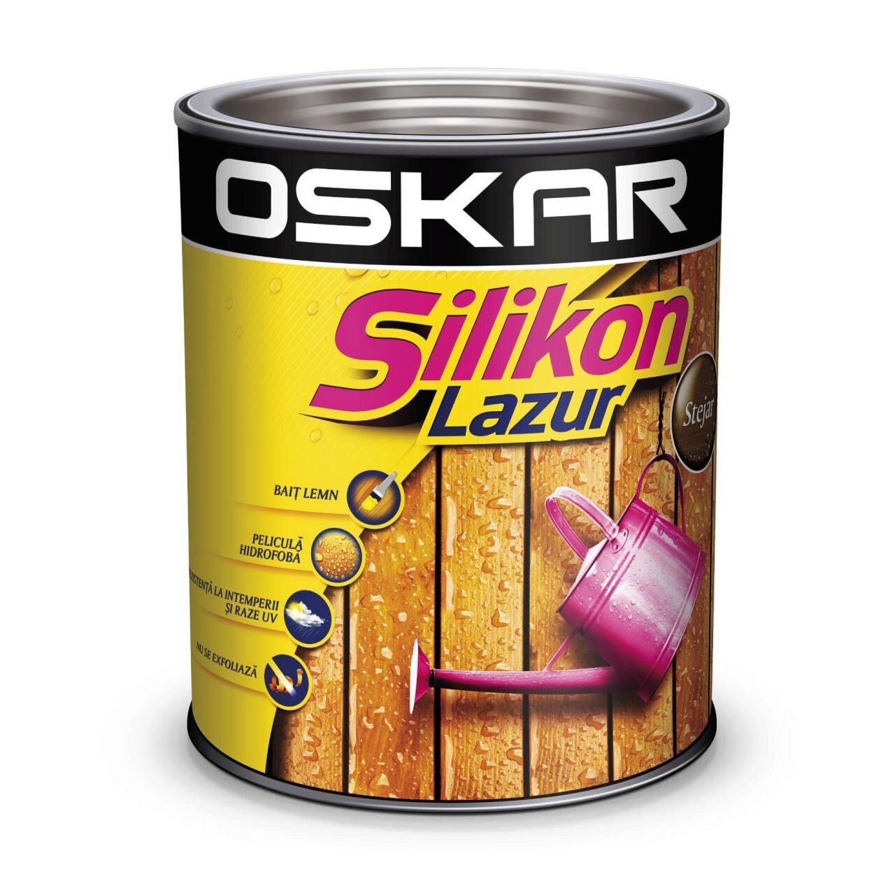 Lazura Oskar Silikon Lazur pentru lemn, interior exterior, stejar 2.5L