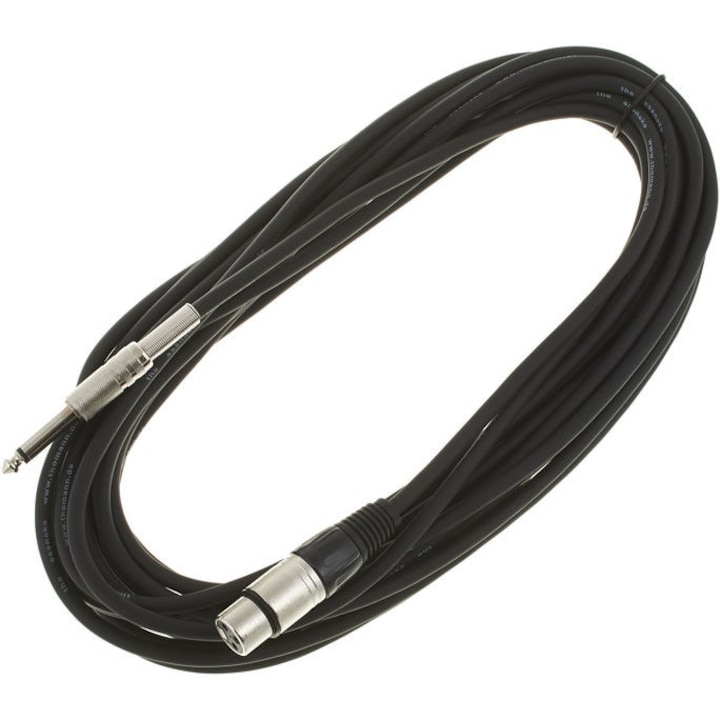 Cablu Microfon, SSSNAKE, XLR mama - Jack 6,3mm, 6m, negru