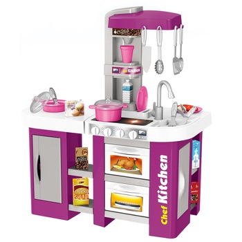 Bucatarie completa multifunctionala pentru copii cu lumini sunete,  Bucatarie completa multifunctionala pentru copii cu lumini sunete,
