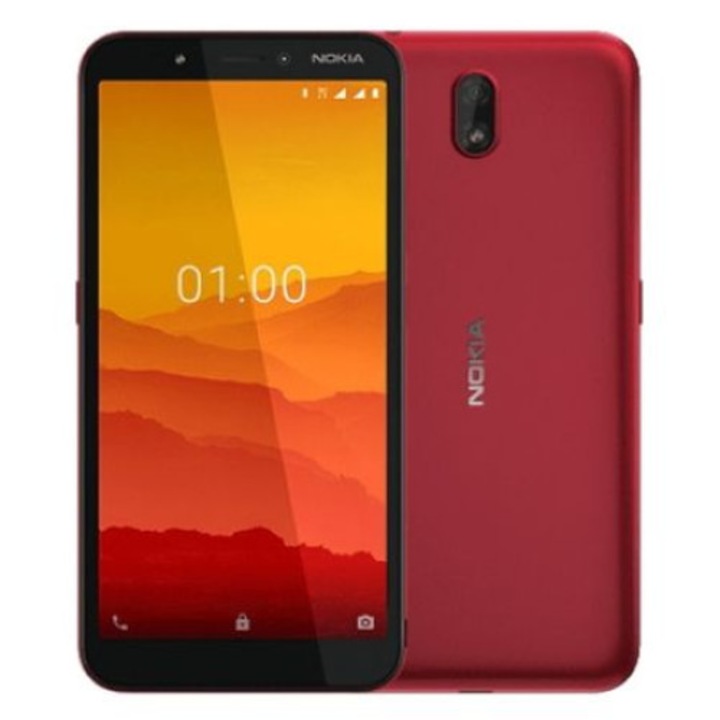 Смартфон Nokia C1 (2019), Dual SIM, 16GB, 3G,Red