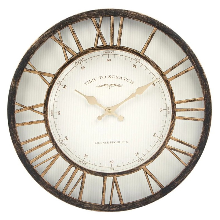 Ceas de perete, Zola®, vintage, 40.6x5 cm