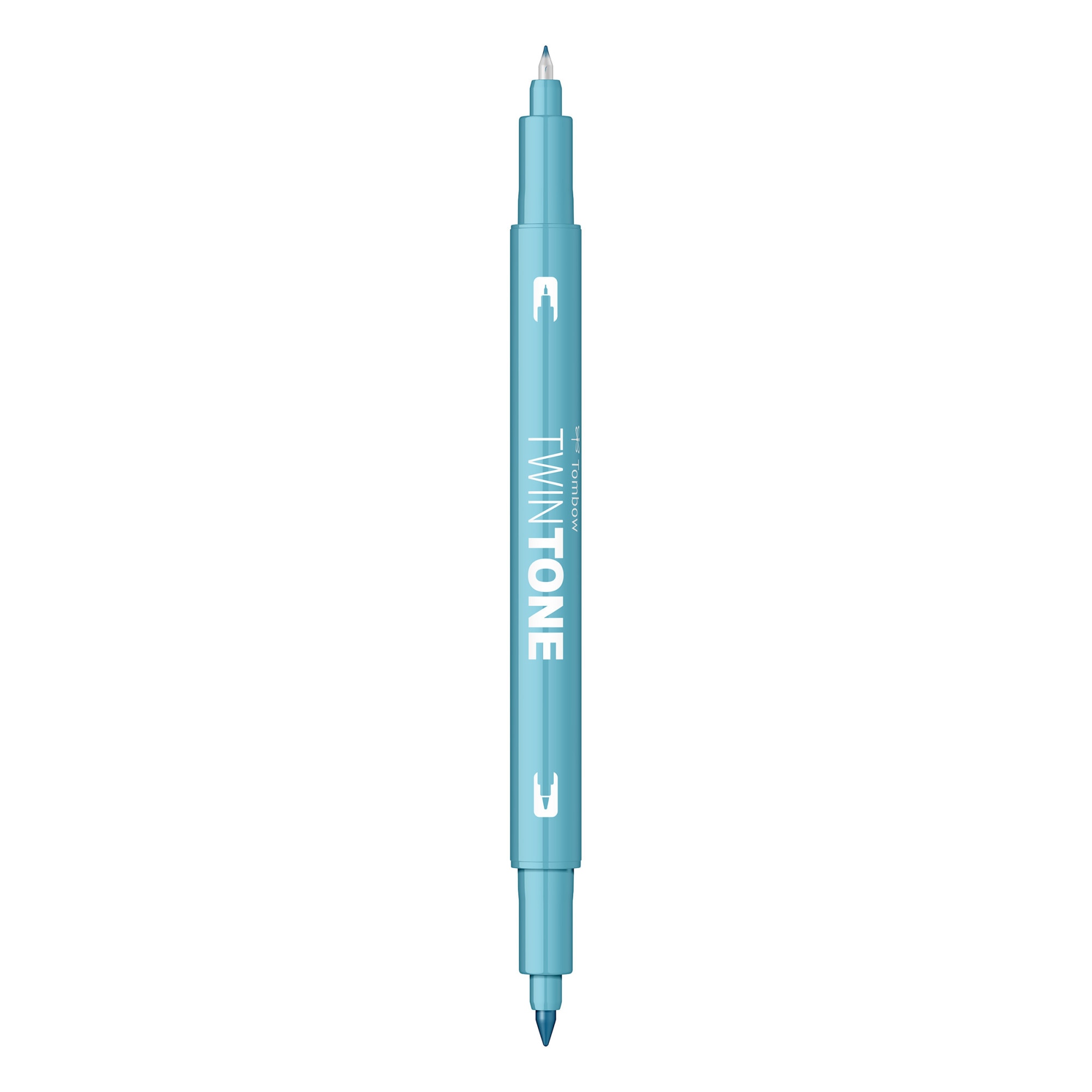 Marker Dual TwinTone Tombow 13 Light Blue, albastru deschis