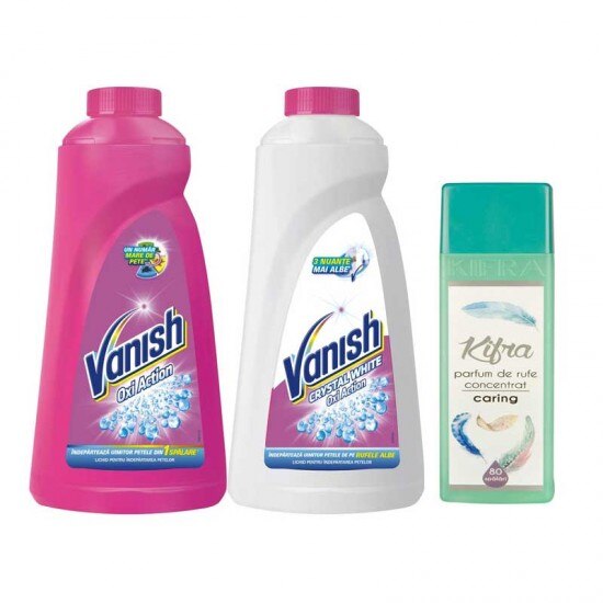 Pachet Kifra Caring 200 ml+ Vanish Roz 1l+ Vanish alb 1l
