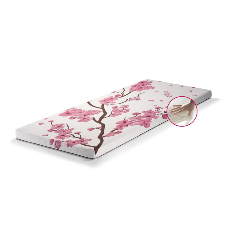 Топ матрак Sleepmode Sakura Gentle Blossom Memory, 90x200, 7 см ,с цип